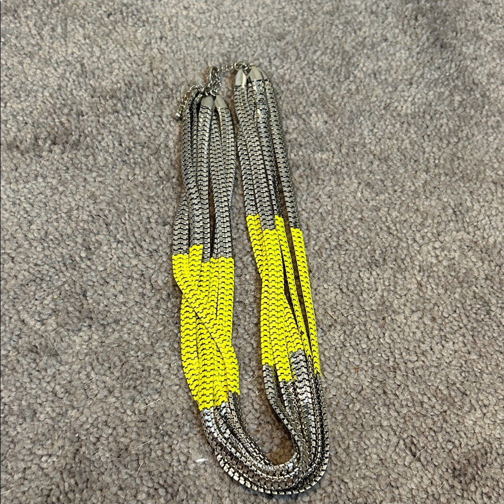 Silver and Yellow Chain Necklace